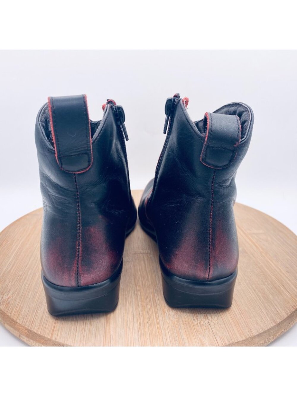 Naot Shoes Womens 6 Black Leather Sirocco Ankle Boots Comfort Rockabilly - Picture 5 of 12